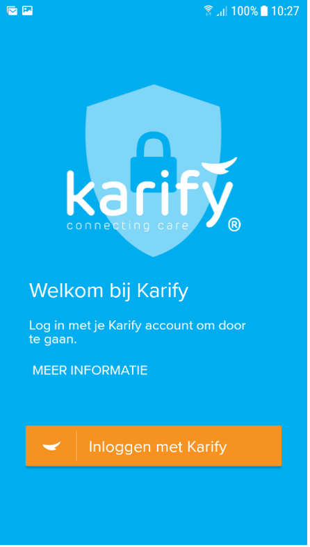 Een schermweergave van de app Karify